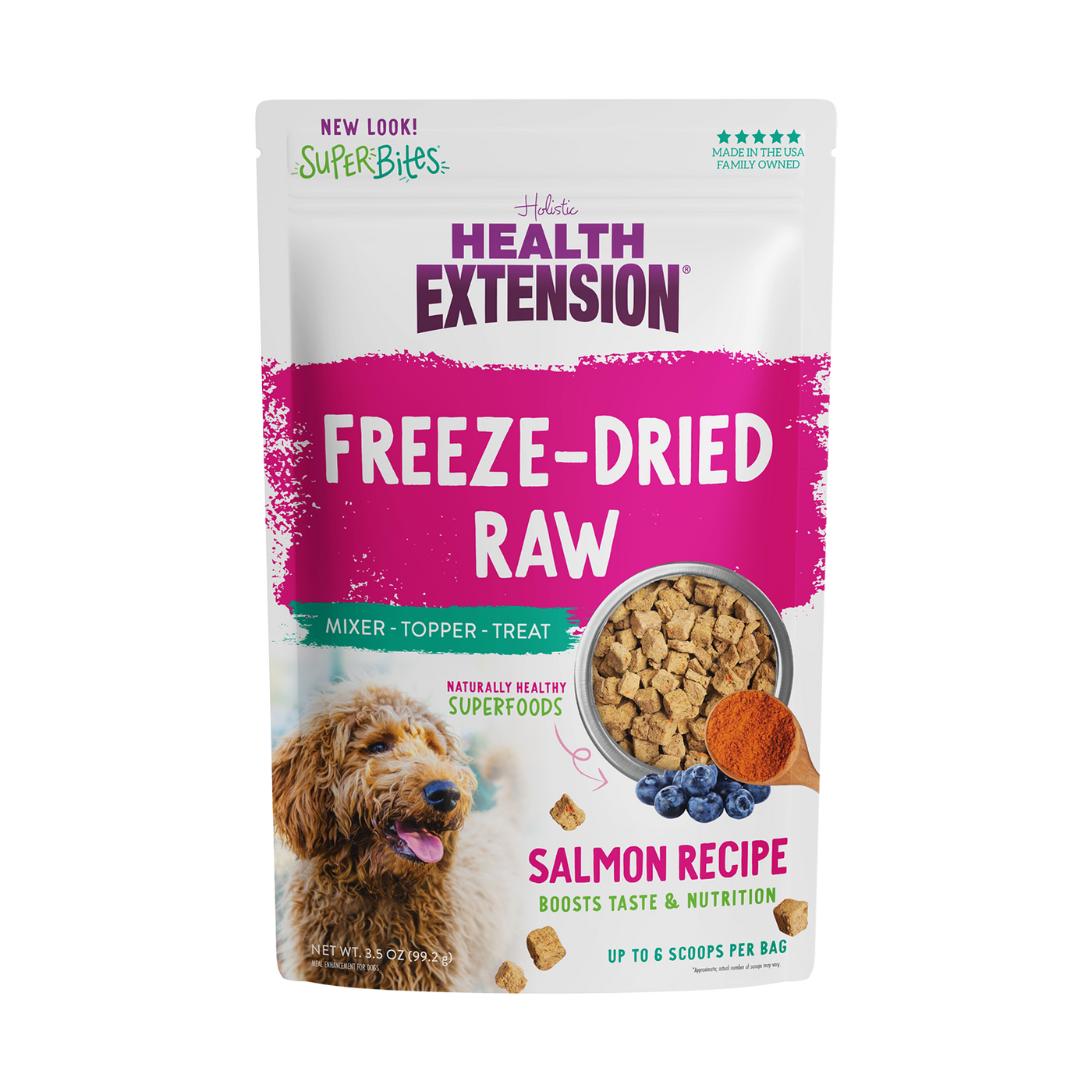 Health Extension SuperBites Freeze Dried Salmon Meal Mixer for Dogs