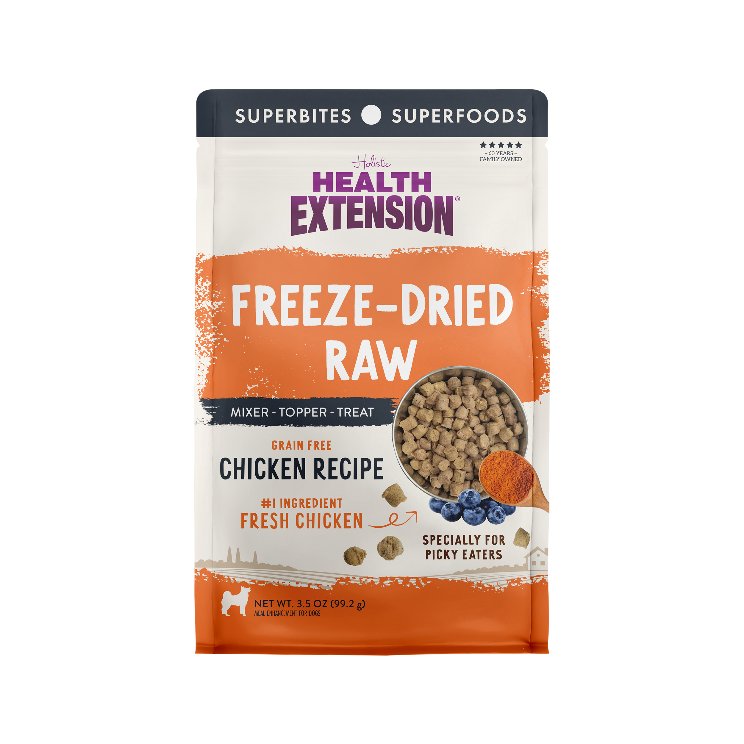 Freeze Dried Raw Chicken Recipe Front of Package