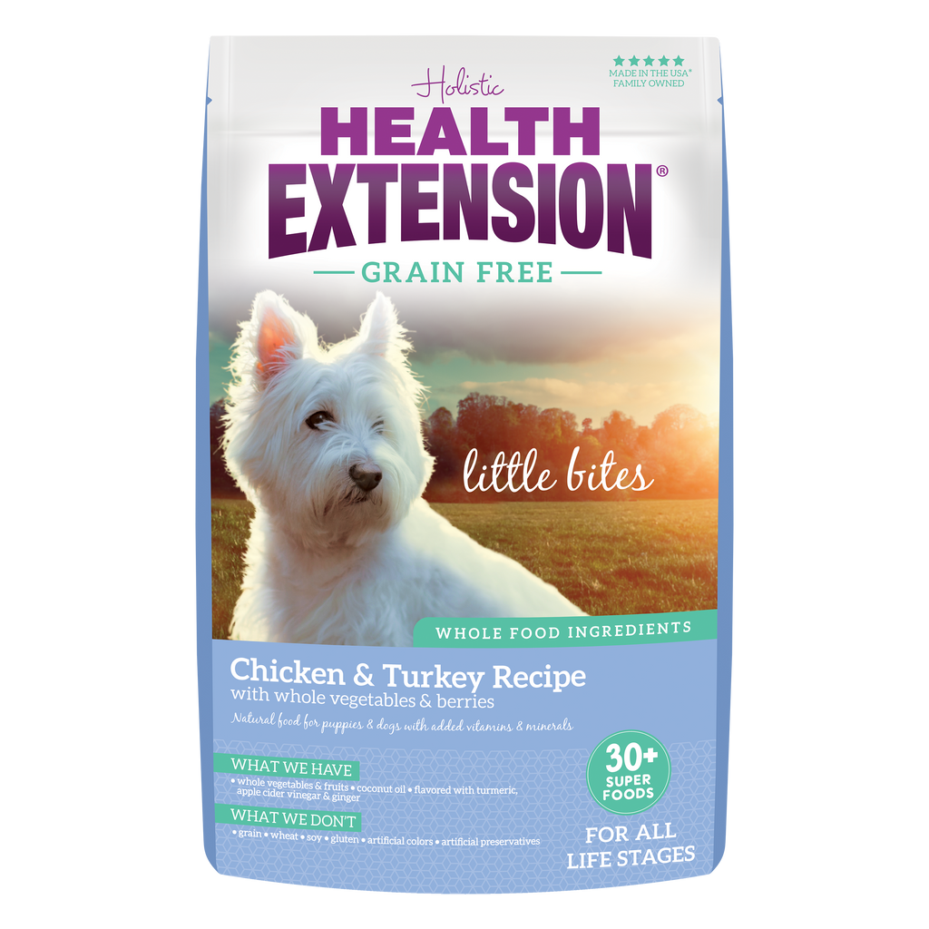 Health Extension Grain Free Chicken Turkey Little Bites Dry Dog Food