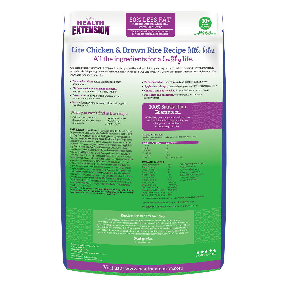 Health Extension Little Bites Lite Chicken & Brown Rice Recipe Dry Dog Food